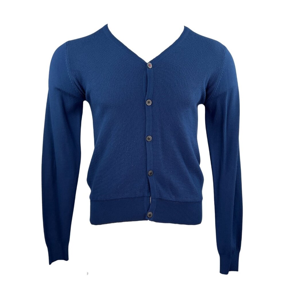 Blue Men's Cardigan Sweater